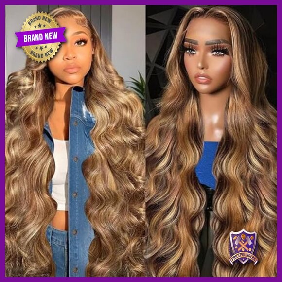 34 Inch Human Hair Lace Front Wig 180% Density Body Wave Pre Plucked main image 7
